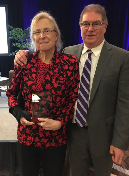 Patrick Auth, program director with Janet Stern, recipient of the Nathaniel Alston Service Award